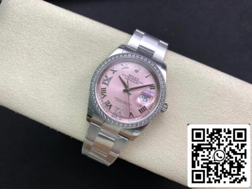 Rolex Datejust M126284RBR-0024 1:1 Best Edition EW Factory Pink Dial - Imagen 7