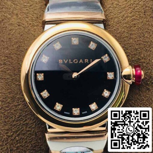 Bvlgari LVCEA 1:1 Best Edition BV Factory Rose Gold Black Dial - Image 7