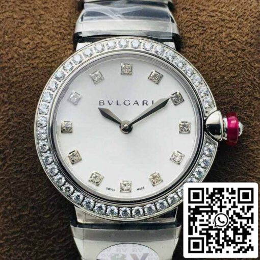 Bvlgari LVCEA 1:1 Best Edition BV Factory Diamond-set White Dial - immagine 5