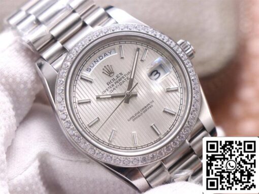 Rolex Day Date M228349RBR-0007 1:1 Best Edition EW Factory 18ct White Gold - Imagen 8