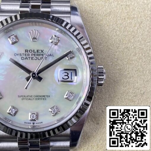 Rolex Datejust M126234-0019 36MM 1:1 Best Edition Clean Factory Stainless Steel - immagine 7