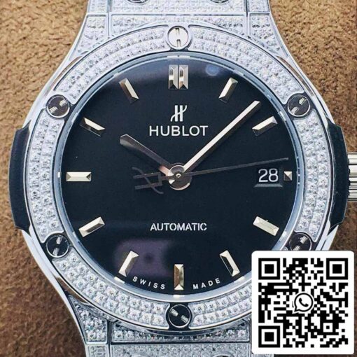 Hublot Classic Fusion 38MM 1:1 Best Edition HB Factory Black Dial - Image 6