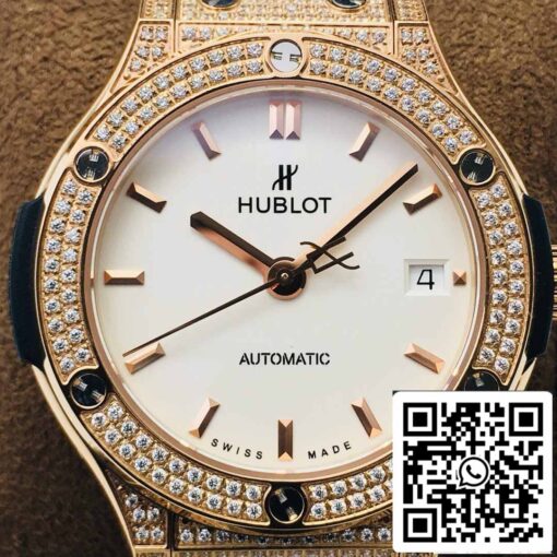 Hublot Classic Fusion 38MM 1:1 Best Edition HB Factory Diamond White Dial - Image 5