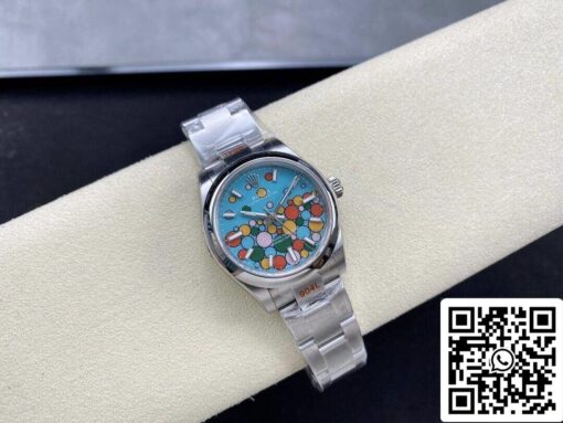 Rolex Oyster Perpetual M277200-0010 31MM 1:1 Best Edition EW Factory Turquoise Blue Dial - Imagen 7