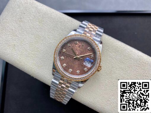 Rolex Datejust M126281RBR-0013 1:1 Best Edition BP Factory Brown Dial - Imagen 7