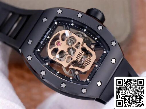 Richard Mille RM52-01 Tourbillon 1:1 Best Edition JB Factory Rose Gold Skull Dial – Bild 7