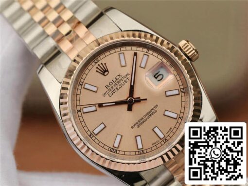 Rolex Datejust 116231 36MM 1:1 Best Edition GM Factory Rose Gold Pink Dial - immagine 4