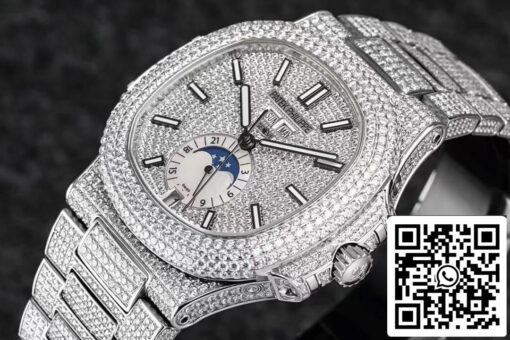 Patek Philippe Nautilus 5726/1A-014 1:1 Best Edition R8 Factory Gypsophila Diamond Dial – Image 4