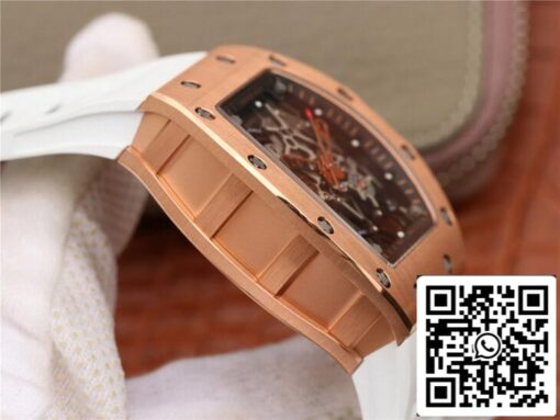 Richard Mille RM035 Americas KV Factory 1:1 Best Edition Rose Gold White Strap - immagine 7