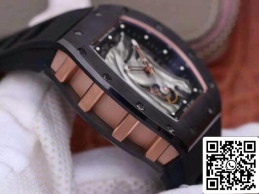 Richard Mille Polo Club Saint Tropez RM52-02 KV Factory 1:1 Best Edition Swiss ETA8215 Silver Horse Dial - Image 5