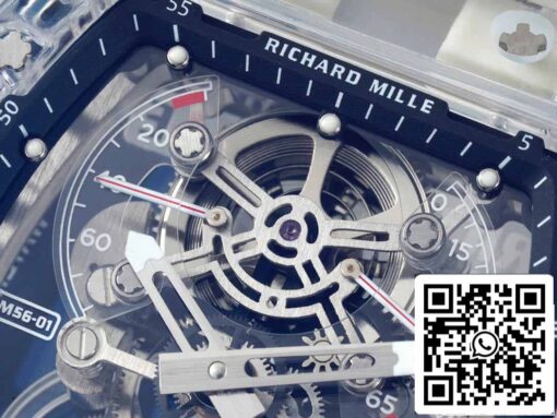 Richard Mille RM 56-01 Tourbillon 1:1 Best Edition RM Factory Transparent Skeleton Dial - immagine 7