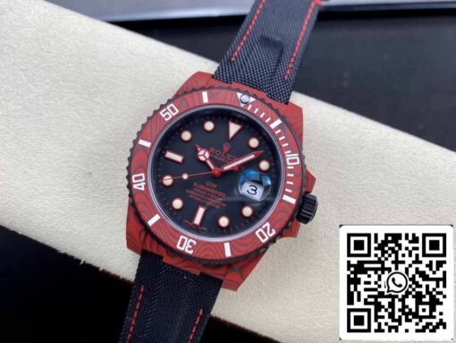 Rolex Submariner 1:1 Best Edition VS Factory Red Carbon Fiber Case - Image 6