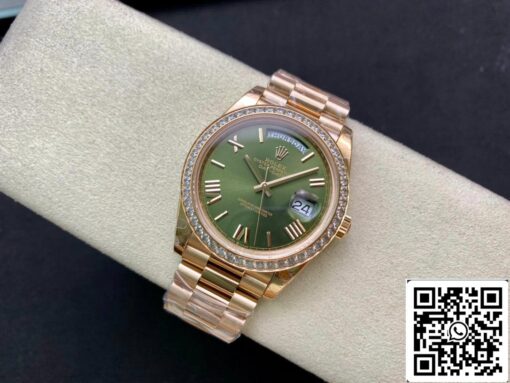 Rolex Day Date M228345RBR-0011 1:1 Best Edition EW Factory Green Dial - Image 8