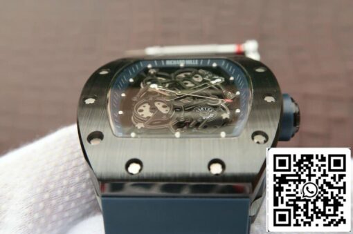 Richard Mille RM055 1:1 Best Edition KV Factory Dark Blue Strap - immagine 7