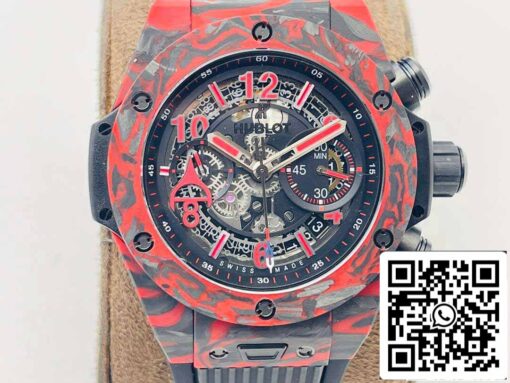 Hublot BIG BANG 411.QV.1123.NR.OVK21 1:1 Best Edition HB Factory Carbon Fiber Red Case - immagine 7