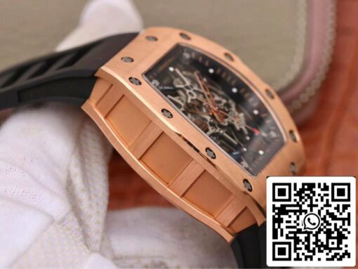 Richard Mille RM035 Americas KV Factory 1:1 Best Edition Rose Gold Black Strap - immagine 7