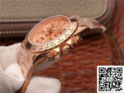 Rolex Daytona Cosmograph 116508 JH Factory 1:1 Best Edition Swiss ETA4130 Rose Gold Dial - Image 5