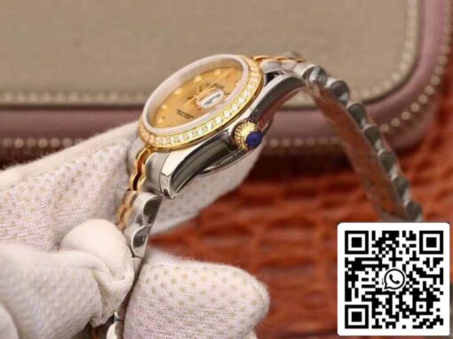 Rolex Lady Datejust 28MM 1:1 Best Edition Swiss NH05 Movement Plating 18K Gold Dial — изображение 6