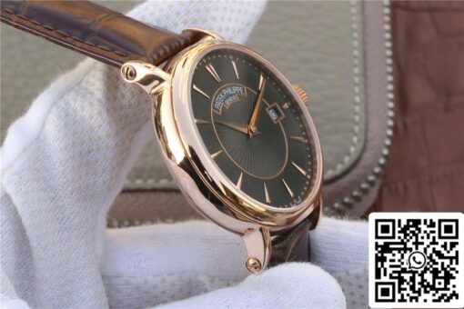 Patek Philippe Calatrava 1:1 Best Edition ZF Factory Rose Gold Leather Strap - Image 5