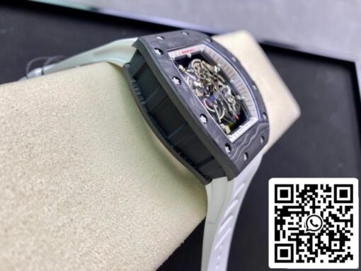 Richard Mille RM055 1:1 Best Edition KV Factory V2 White Rubber Strap - immagine 4