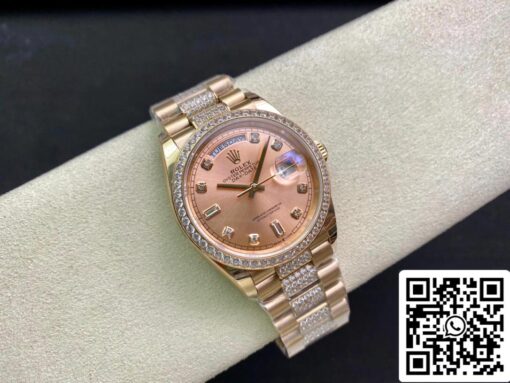 Rolex Day Date M128345RBR-0020 1:1 Best Edition EW Factory Rose Gold Dial - Imagen 6