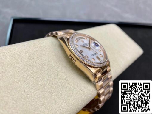 Rolex Day Date 128238 1:1 Best Edition EW Factory V2 Diamond-set Bezel - Image 5