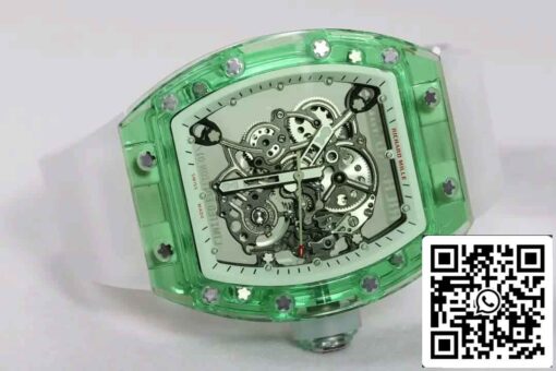 Replica Richard Mille RM055 Best  1:1 Edition RM Factory Green Skeleton Dial – Bild 5