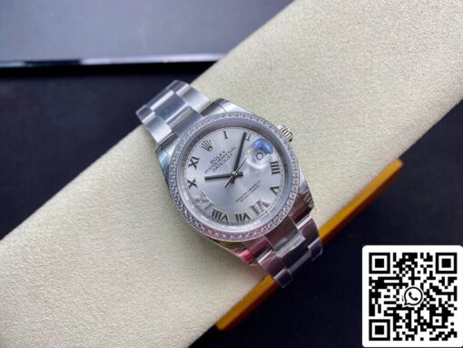 Rolex Datejust M126284RBR-0022 1:1 Best Edition EW Factory Silver Dial - Imagen 5