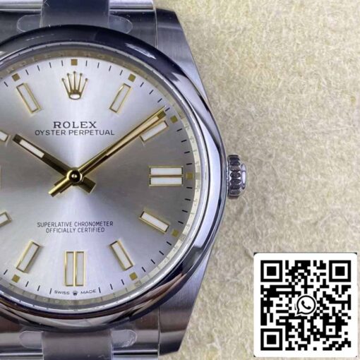 Rolex Oyster Perpetual M124300-0001 41MM 1:1 Best Edition Clean Factory Silver Dial - Image 6