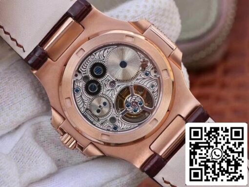 Patek Philippe Nautilus Jumbo 5711 R8 Factory 1:1 Best Edition Swiss Tourbillon Rose Gold - Imagen 6