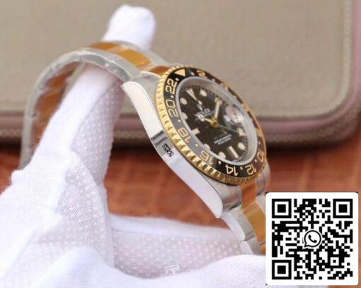 Rolex GMT Master II 116713 LN 40mm EW Factory 1:1 Best Edition Swiss ETA2836 Stainless Steel Two Tone Bracelet - Image 8