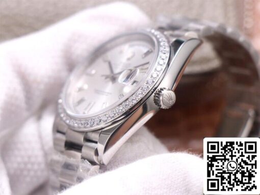 Rolex Day Date M228349RBR-0001 1:1 Best Edition EW Factory Silver Dial - Imagen 8