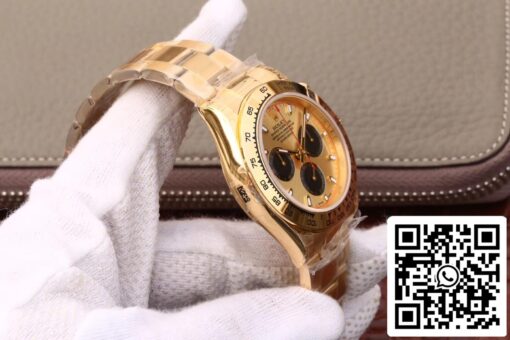 Rolex Daytona 116508 1:1 Best Edition JH Factory Yellow Gold Black Chronograph - Image 5