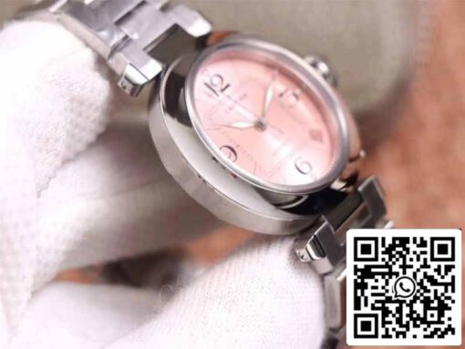 Cartier Pasha W31075M7 1:1 Best Edition V9 Factory Pink Dial Swiss Cal.049 - 이미지 5