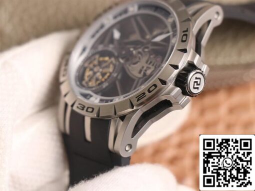 Roger Dubuis Excalibur Spidr RDDBEX0479 1:1 Best Edition JB Factory Tourbillon Black Strap - Imagen 6