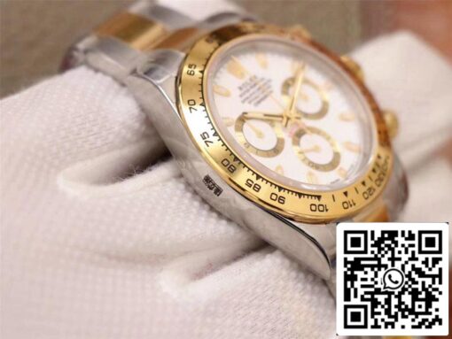 Rolex Daytona Cosmograph M116503-0001 1:1 Best Edition Noob Factory White Dial Swiss ETA4130 – Bild 6