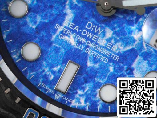 Rolex Sea-Dweller 1:1 Best Edition Diw Factory Carbon Fiber Blue Dial - Imagen 6