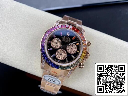 Rolex Daytona 116595 RAINBOW Rose Gold 1:1 Best Edition IPK Factory Rose Gold - Image 7