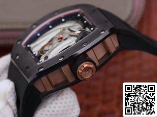 Richard Mille Polo Club Saint Tropez RM52-02 KV Factory 1:1 Best Edition Swiss ETA8215 Silver Horse Dial - Image 4