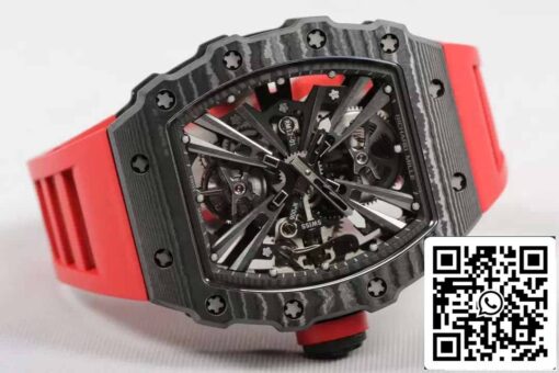 Richard Mille RM12-01 Tourbillon 1:1 Best Edition RM Factory Carbon Fiber Skeleton Dial - Imagen 5