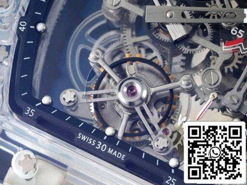 Richard Mille RM 56-01 Tourbillon 1:1 Best Edition RM Factory Transparent Skeleton Dial - immagine 6