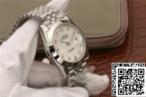 Rolex Datejust M126300 1:1 Best Edition EW Factory White Fritillary Dial - Imagen 5