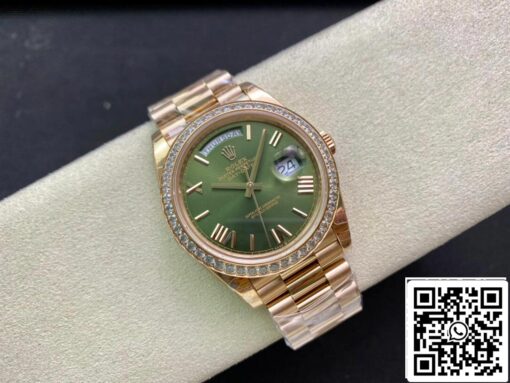 Rolex Day Date M228345RBR-0011 1:1 Best Edition EW Factory Green Dial - Image 6