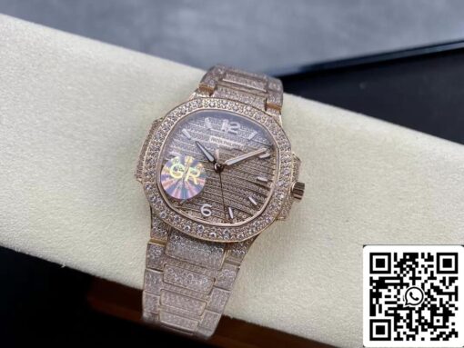 Patek Philippe Aquanaut 7118/1450R-001 1:1 Best Edition GR Factory Gold Diamond Dial - immagine 6