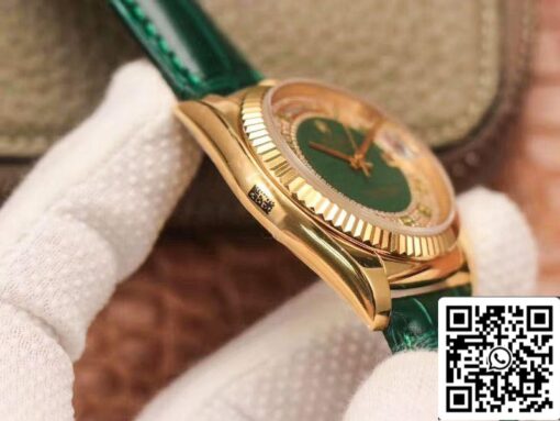 Rolex Day-Date 118138 1:1 Best Edition green dial with diamonds Swiss ETA2836 - Imagen 6