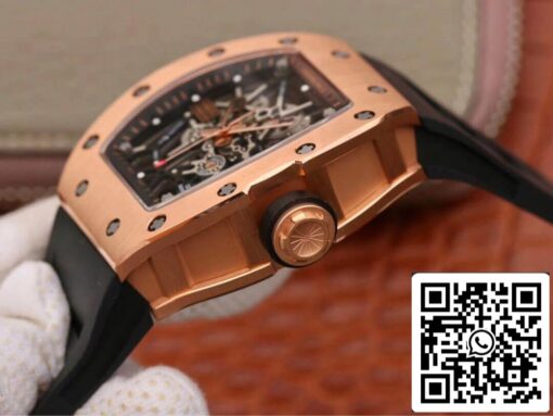 Richard Mille RM035 Americas KV Factory 1:1 Best Edition Rose Gold Black Strap - immagine 6