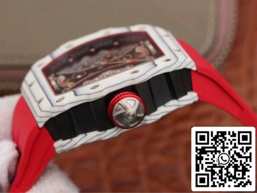 Richard Mille RM53-01 1:1 Best Edition KV Factory TPT Carbon Fiber Red Strap - Image 7