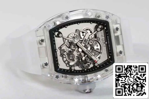 Replica Richard Mille RM055  Best Edition RM Factory Transparent Skeleton Dial - 이미지 6