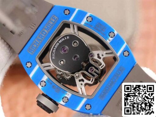 Richard Mille RM052-01 1:1 Best Edition JB Factory Blue Ceramic Swiss Tourbillon - Image 4