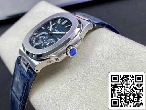 Patek Philippe Nautilus 5712 1:1 Best Edition GR Factory Blue Leather Strap – Image 12